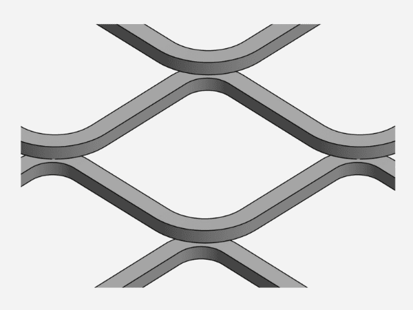 A drawing shows standard raised/3D structure of micro expanded metal.