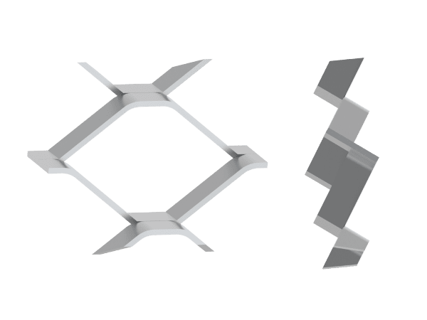 A drawing shows the terminology of micro expanded metal.