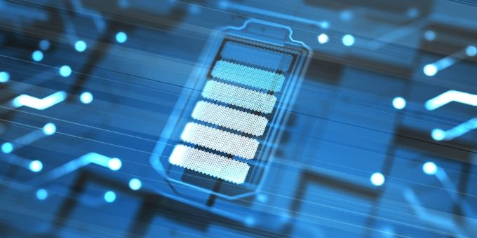 An aircraft is flying under the striking weather.