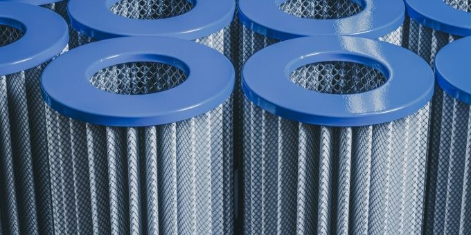 An aircraft is flying under the striking weather.